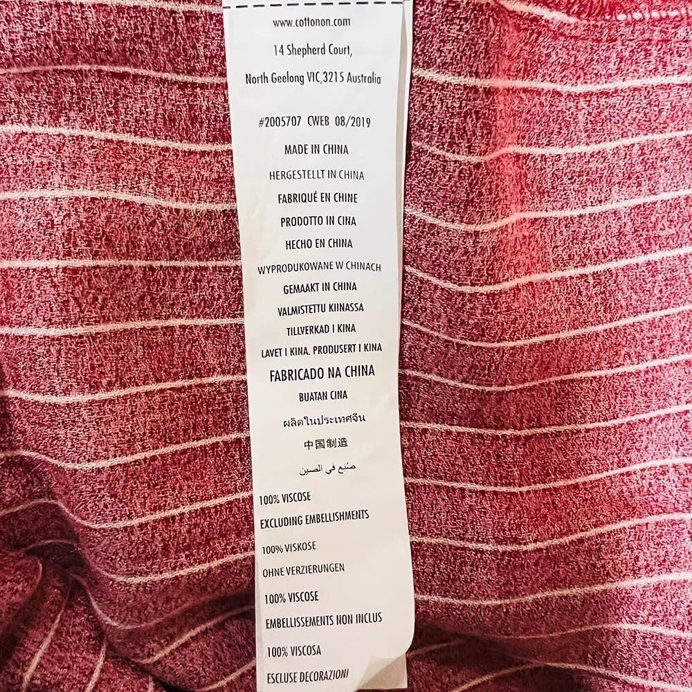 Cotton-on jenny stripe garnet delilah deep v-Neck jumpsuit - Picture 8 of 11